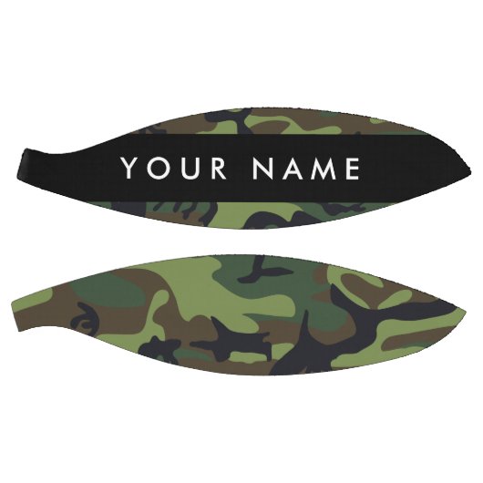 Groene camouflagepatroon, Jouw naam, personalisere Basketbal (Panelen)