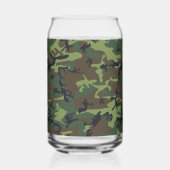Groene camouflagepatroon, Jouw naam, personalisere Blikvorm Glas (Achterkant)