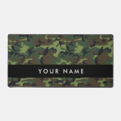 Groene camouflagepatroon, Jouw naam, personalisere Bureaumat (Voorkant)