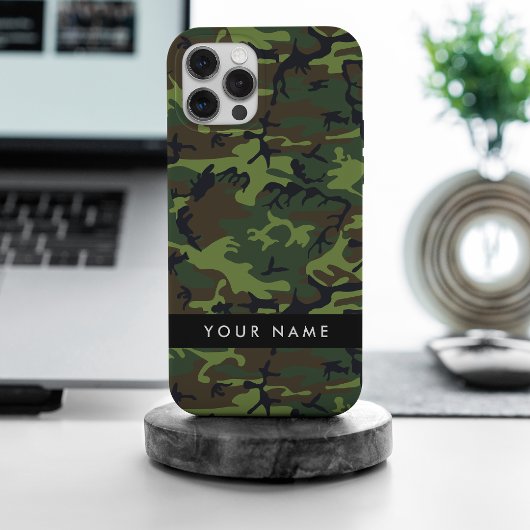 Groene camouflagepatroon, Jouw naam, personalisere Case-Mate iPhone Case