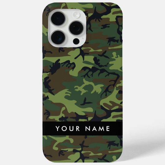 Groene camouflagepatroon, Jouw naam, personalisere Case-Mate iPhone Case (Achterkant)