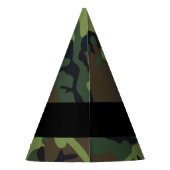 Groene camouflagepatroon, Jouw naam, personalisere Feesthoedjes (Achterkant)