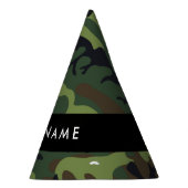 Groene camouflagepatroon, Jouw naam, personalisere Feesthoedjes (Rechts)