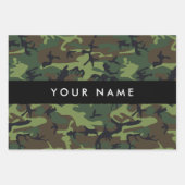 Groene camouflagepatroon, Jouw naam, personalisere Inpakpapier Vel (Voorkant 2)