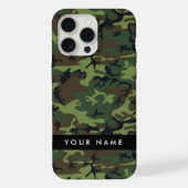 Groene camouflagepatroon, Jouw naam, personalisere iPhone Hoesje (Achterkant)