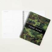 Groene camouflagepatroon, Jouw naam, personalisere Planner (Display)