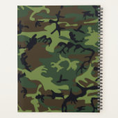 Groene camouflagepatroon, Jouw naam, personalisere Planner (Achterkant)