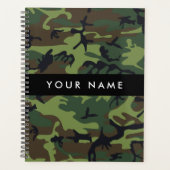Groene camouflagepatroon, Jouw naam, personalisere Planner (Voorkant)