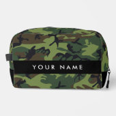 Groene camouflagepatroon, Jouw naam, personalisere Toilettasje (Voorkant)