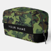Groene camouflagepatroon, Jouw naam, personalisere Toilettasje (Rechterhoek)