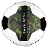 Groene camouflagepatroon, Jouw naam, personalisere Voetbal (Gedraaid)