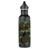 Groene camouflagepatroon, Jouw naam, personalisere Waterfles (Links)