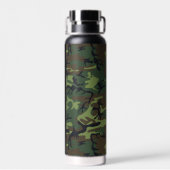 Groene camouflagepatroon, Jouw naam, personalisere Waterfles (Achterkant)