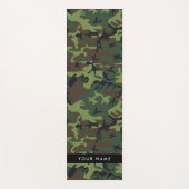 Groene camouflagepatroon, Jouw naam, personalisere Yogamat (Voorkant)