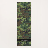 Groene camouflagepatroon, Jouw naam, personalisere Yogamat (Achterkant)