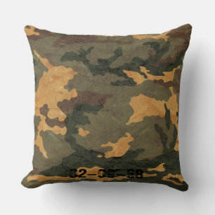 Groene camouflagepatroon vintage 2020 kussen