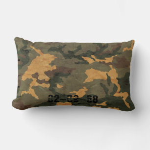 Groene camouflagepatroon vintage 2020 kussen