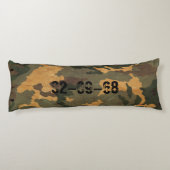 Groene camouflagepatroon vintage 2020 lichaamskussen (Achterkant)