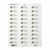 Groene Camp Camper Slaap Bag Roll Labels (Full Sheet)