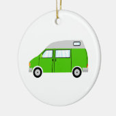 Groene Camper Van Hoogste Mobiele Vrijheid Keramisch Ornament (Links)