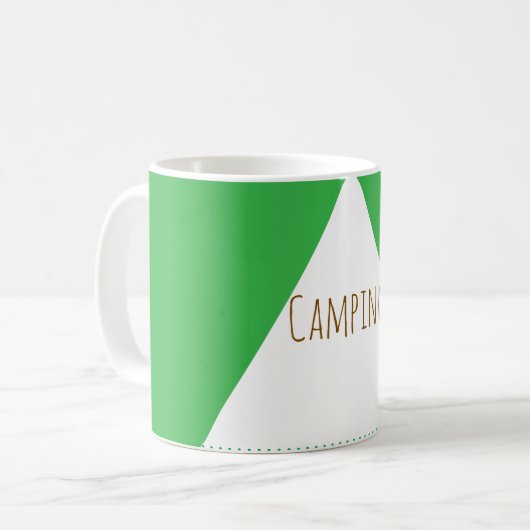 Groene Camping Mok (Voorkant links)