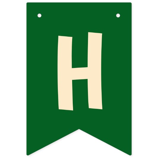 Groene Camping Verjaardagsfeest Gelukkige Verjaard Vlaggetjes (Tweede vlag)