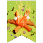 Groene Camping Verjaardagsfeest Gelukkige Verjaard Vlaggetjes (Eerste vlag)