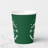 Groene Camping Vrijgezellenfeest Papieren Bekers (Links)