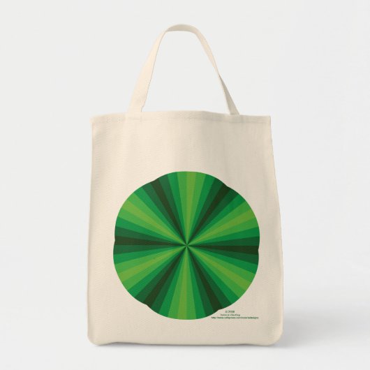 Groene Canvas tas voor optische illusie (Voorkant)