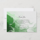 Groene canyon textuur Orthodoxe Christelijke doop Bedankkaart (Voorkant)