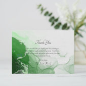 Groene canyon textuur Orthodoxe Christelijke doop Bedankkaart (Staand voorkant)