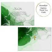 Groene canyon textuur Orthodoxe Christelijke doop Bedankkaart