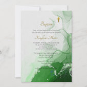 Groene canyon textuur Orthodoxe Christelijke doop Kaart (Voorkant)