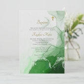 Groene canyon textuur Orthodoxe Christelijke doop Kaart (Staand voorkant)