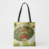 Groene carnaval swing ride foto retro tote bag (Voorkant)