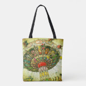 Groene carnaval swing ride foto retro tote bag (Achterkant)