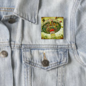 Groene carnaval swing rit  foto stijlvol vierkante button 5,1 cm (In situ)