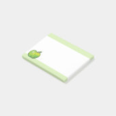Groene Cartoon Appel Fruit Illustratie Post-it® Notes (Schuin)