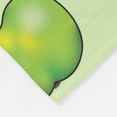 Groene Cartoon Apple Fruit Pattern Fleece Deken (Hoek)