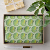 Groene Cartoon Apple Fruit Pattern Tissuepapier (Geschenk)