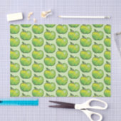 Groene Cartoon Apple Fruit Pattern Tissuepapier (Craft)