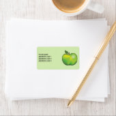Groene Cartoon Apple-illustratie met aangepaste te Etiket (Insitu)