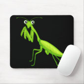 Groene Cartoon biddend Mantis Mousepad Muismat (Met muis)