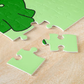 Groene Cartoon Dinosaurus Legpuzzel (Zijkant)