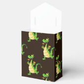 Groene Cartoon Drakenpatroon Bedankdoosjes (Geopend)