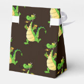 Groene Cartoon Drakenpatroon Bedankdoosjes (Achterkant)