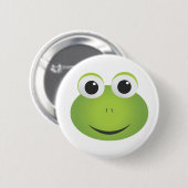 Groene Cartoon Kikker Button (Voorkant /achterkant)