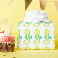 Groene Cartoon Leuke Seahorse Zee Paard Strand Oce