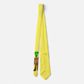 groene cartoon monster man Halloween kunst Stropdas (Achterkant)