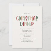 Groene Casual kerstfeestdag Kaart (Voorkant)